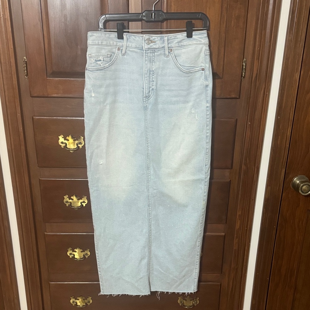 Light Blue Denim Skirt